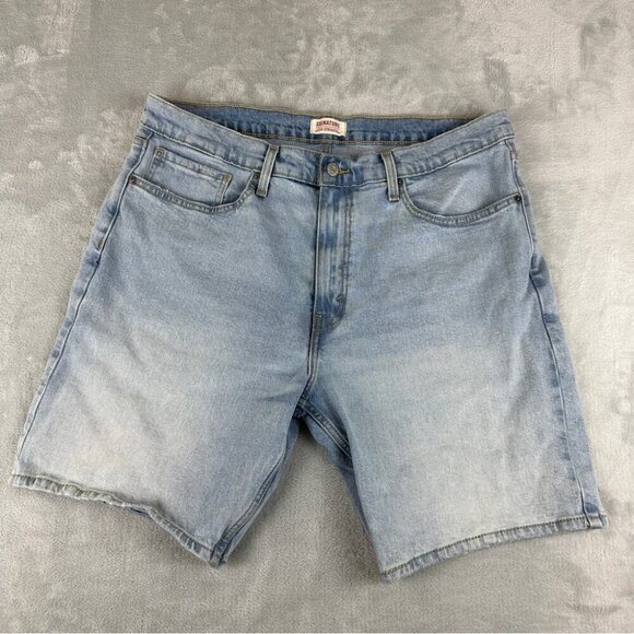 Signature by Levi Strauss Other - Signature Levi Strauss Denim Blue Shorts/Jorts Size 36 Waist Zipper Fly